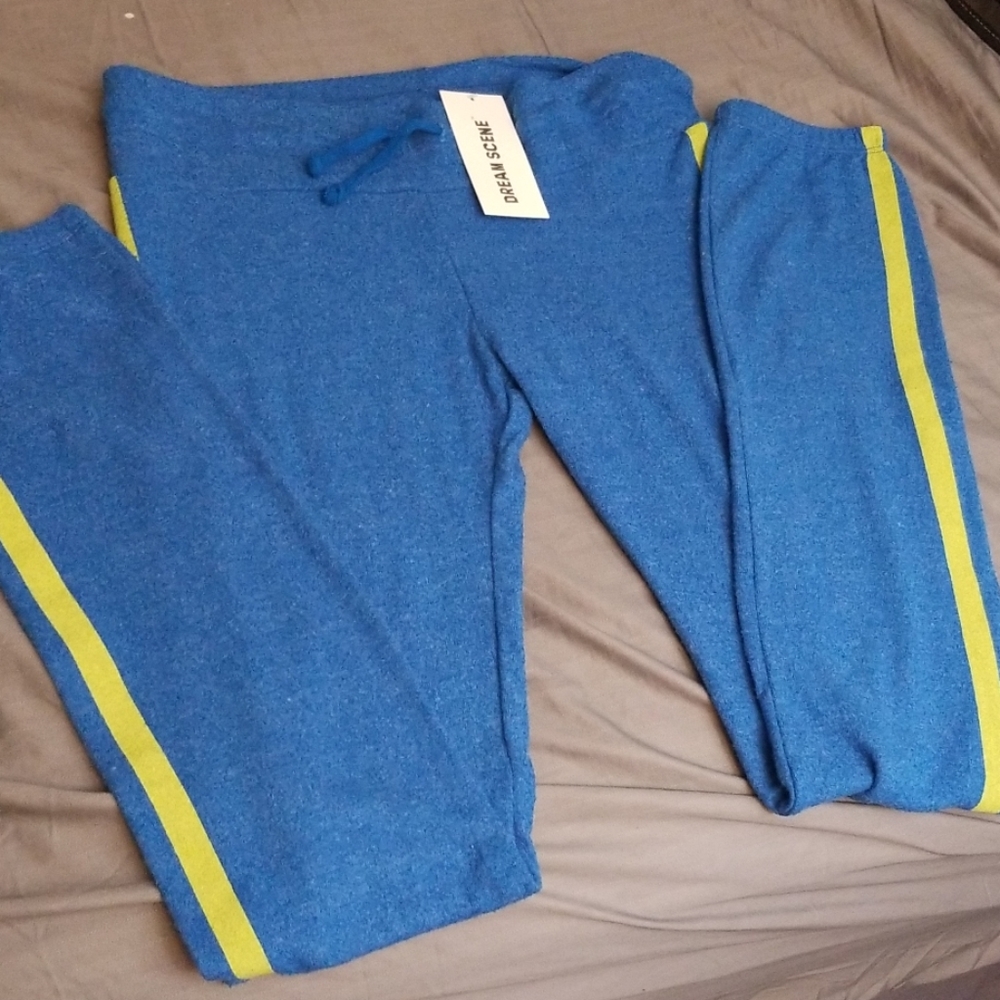 NWT Dream Scene Wildfox Yellow Striped Lounge Pant